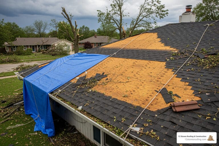 Roof repair after storm